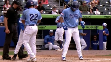 Rehabbing Anthony Santander walks three times
