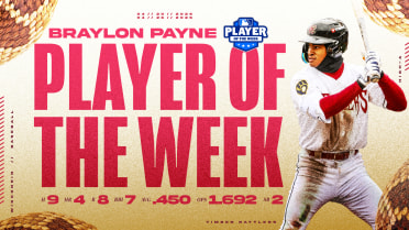 Braylon Payne Named Midwest League Player of the Week