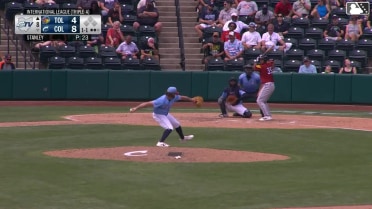 Carlos Pérez homers (5) on a fly ball to left field.