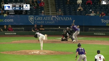 Chad Stevens singles on a line drive to right fielder Gavin Conticello. Charlie Condon scores.