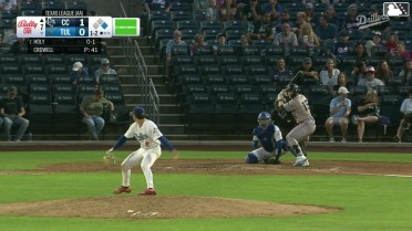 Max Holy strikes out swinging and Will Bush caught stealing 2nd, catcher Frank Rodriguez to shortstop Elijah Hainline to catcher Frank Rodriguez.
