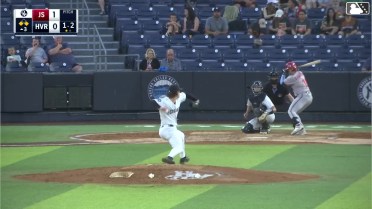 Kodey Shojinaga singles on a ground ball to center fielder Camden Troyer. Brock Vradenburg scores. Nick Biddison to 3rd.