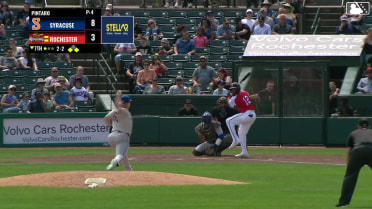 Christian Franklin triples (1) on a line drive to right fielder Matt Rudick. Joey Wiemer scores. Phillip Glasser scores.