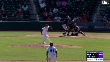 Jean Walters homers (1) on a fly ball to right field.