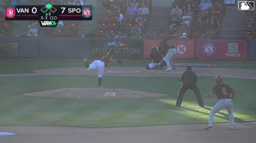 Kendry Chirinos singles on a ground ball to center fielder Max Belyeu. J.R. Freethy scores.