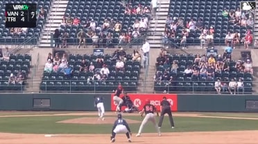 Carter Cunningham out on a sacrifice fly to left fielder Gage Harrelson. J.R. Freethy scores.