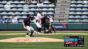 Tanner Burns records his fifth strikeout in five