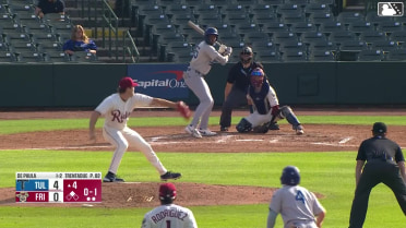 Josue De Paula singles on a ground ball to left fielder Keith Jones II. Sean McLain scores.
