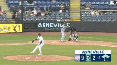 George Wolkow homers (15) on a fly ball to center field.