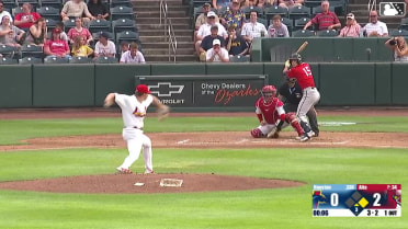 Marek Houston called out on strikes and Jay Thomason caught stealing 2nd, catcher Ryan Campos to second baseman Jon Jon Gazdar to catcher Ryan Campos.