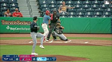 Nathan Humphreys homers (8) on a fly ball to right field.