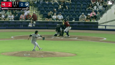 Brailyn Antunez strikes out swinging, catcher Sebastian Baquera. Trey Ebel out at 2nd. Brailyn Antunez out on batter interference.