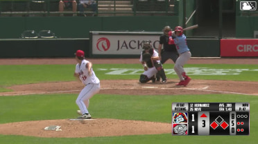 Sammy Hernandez singles on a ground ball to right fielder Rodney Green Jr. Alex Birge scores. Yairo Padilla to 3rd.
