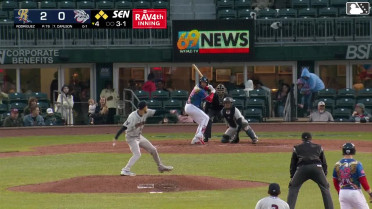 Dylan Carlson walks. Liover Peguero scores. Carter Kieboom to 3rd. Christian Cairo to 2nd.