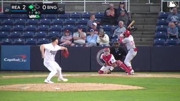 Erick Brito out on a sacrifice fly to center fielder D'Andre Smith. Dylan Campbell scores.