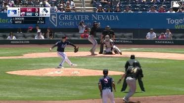 Scott Bandura grounds into a double play, second baseman Jacob Amaya to shortstop Anderdson Rojas to first baseman Tyler Locklear. Jake Holton out at 2nd. Scott Bandura out at 1st.