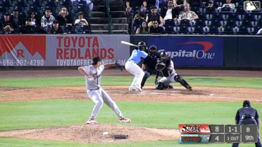 Dervy Ventura singles on a line drive to center fielder Ryan Wideman. Sebastian De Andrade scores.