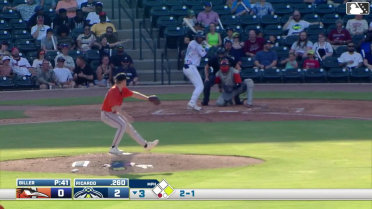 Yandel Ricardo homers (5) on a fly ball to left field. Josh Hammond scores.