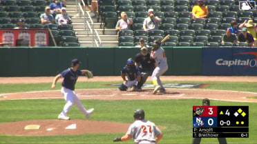 P.J. Hilson homers (1) on a fly ball to right field. Titus Dumitru scores. Ivan Brethowr scores.