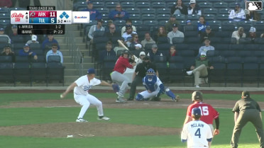 J.T. Arruda walks. Charlie Pagliarini scores. Nick Raposo to 3rd. Bill Knight to 2nd.