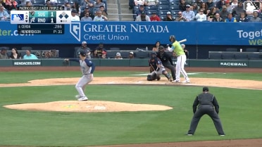Christian Cerda out on a sacrifice fly to right fielder CJ Alexander. Jacob Amaya scores. Kristian Robinson to 2nd.