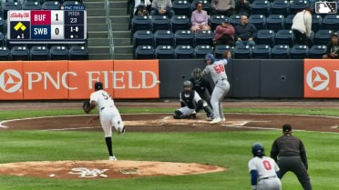 Willie MacIver reaches on a ground ball to left fielder Spencer Jones. Official Scorer ruling pending. Josh Kasevich scores. Charles McAdoo scores. Riley Tirotta to 2nd.