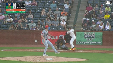 Sammy Stafura homers (19) on a fly ball to left field.