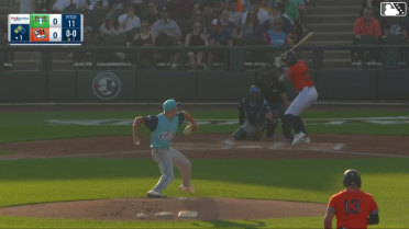 DJ Gladney singles on a line drive to center fielder Braylen Wimmer. Jackson Castillo scores.