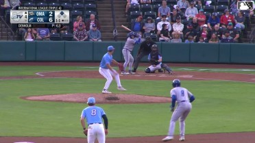 Jack Pineda hits a ground-rule double (5) on a fly ball down the left-field line. Gavin Cross scores.