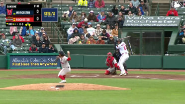 Yohandy Morales homers (5) on a fly ball to center field. Christian Franklin scores. Dylan Crews scores.