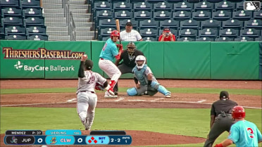 Will Vierling lines into an unassisted double play, first baseman Julio Henriquez. Jonathan Hogart out at 1st.