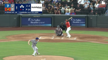 Michael Stefanic homers (2) on a fly ball to center field.