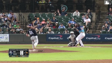 Collin Price homers (3) on a fly ball to left center field. Carlos Pérez scores.