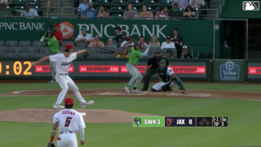 Brett Wisely homers (4) on a fly ball to left center field.