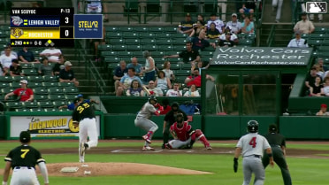 Steward Berroa singles on a line drive to left fielder Robert Hassell III. Robert Moore scores.