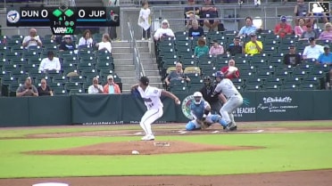 Adam Hackenberg singles on a line drive to center fielder Luis Cova. JoJo Parker scores. Juan Sanchez to 2nd.