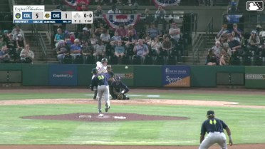 Caden Bodine homers (2) on a fly ball to right center field.