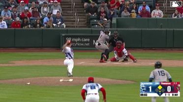 Yamal Encarnacion singles on a line drive to center fielder Chase Davis. Max Holy scores.