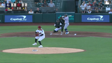 Cody Freeman doubles (4) on a fly ball to left fielder Turner Hill. Jarred Kelenic scores.