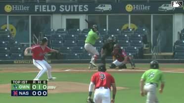 Ben Gamel singles on a line drive to left fielder Tyler Black. Brett Wisely scores. Luke Williams to 2nd.