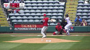 Jack Brannigan homers (3) on a fly ball to left center field.