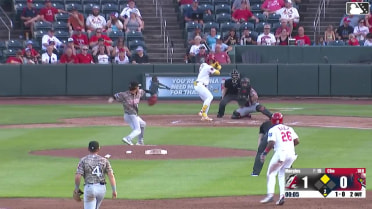 Won-Bin Cho singles on a ground ball to center fielder Jared Sundstrom. Jesús Báez scores.