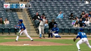 Sam Ruta's first career hit with Naturals