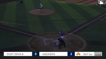 Luke Stevenson doubles (11) on a sharp line drive to right fielder Randy De Jesus. Anthony Donofrio scores. Jo Oyama scores. Jonny Farmelo scores.