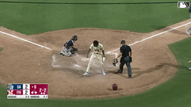 Sebastian Walcott steals home in the eighth