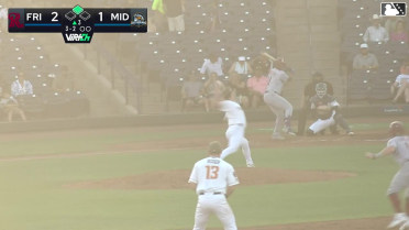 Keith Jones II singles on a sharp ground ball to left fielder Cameron Leary. John Taylor scores.
