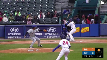 William Simoneit doubles (1) on a sharp line drive to left fielder MJ Melendez. Josh Rivera scores.