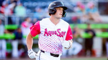 Josh Caron homers (12) on a fly ball to right center field.