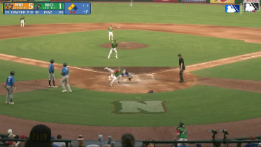 Leo De Vries scores on a passed ball from second base