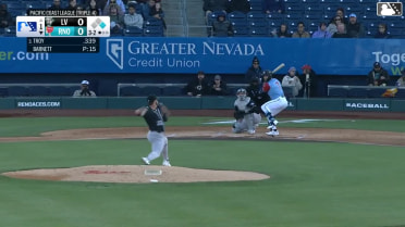 Tommy Troy strikes out on a foul tip and Anderdson Rojas caught stealing 2nd, catcher Brian Serven to second baseman Michael Stefanic to catcher Brian Serven.